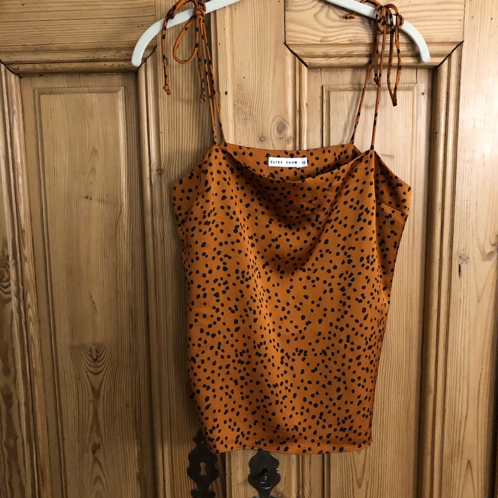 Tie Strap Satiny Tank